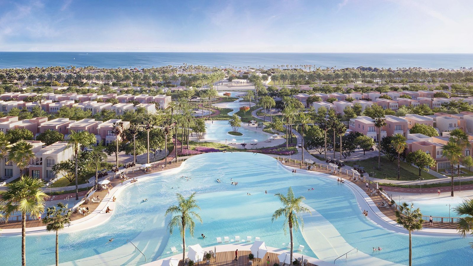 showcasing walkable coastal living, lush landscapes, and modern residences in North Coast Egypt’s newest luxury community.